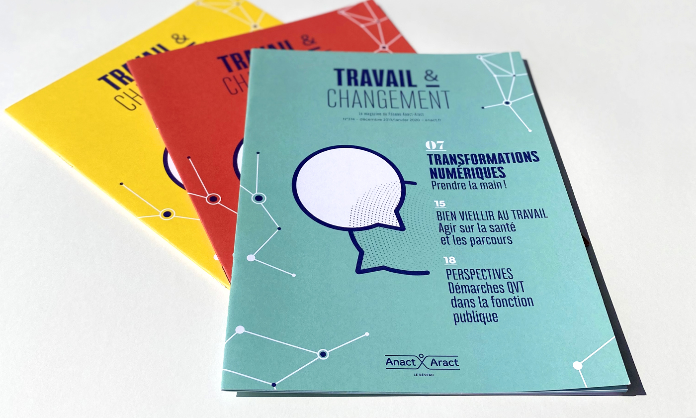 Couvertures en situation de la revue Travail & Changement de l’Anact