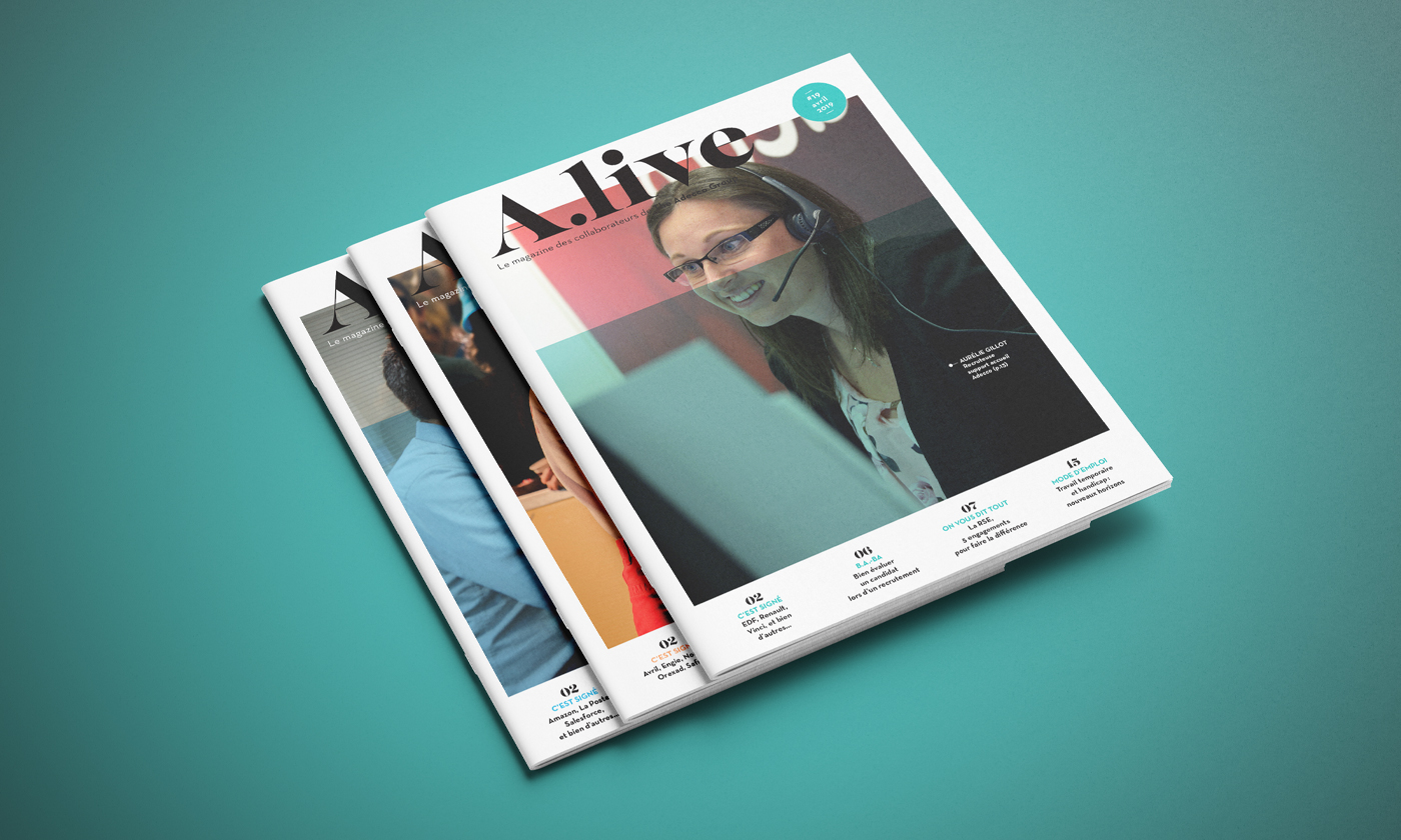 Couvertures du magazine interne de The Adecco Group